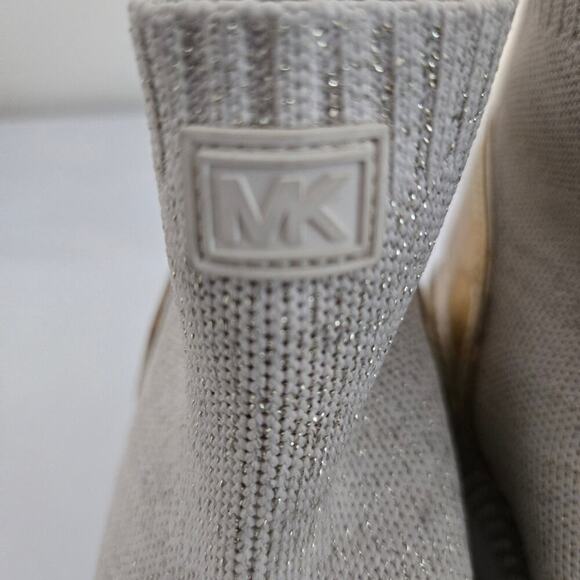 MICHAEL Michael Kor sSkyler Embellished Metallic Stretch Knit Sock Sneaker - Picture 3 of 6